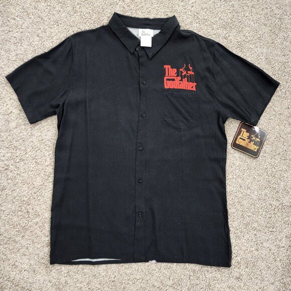 NWT The Godfather Men's Rayon Shirt with Short Sleeves Size S - Picture 4 of 8